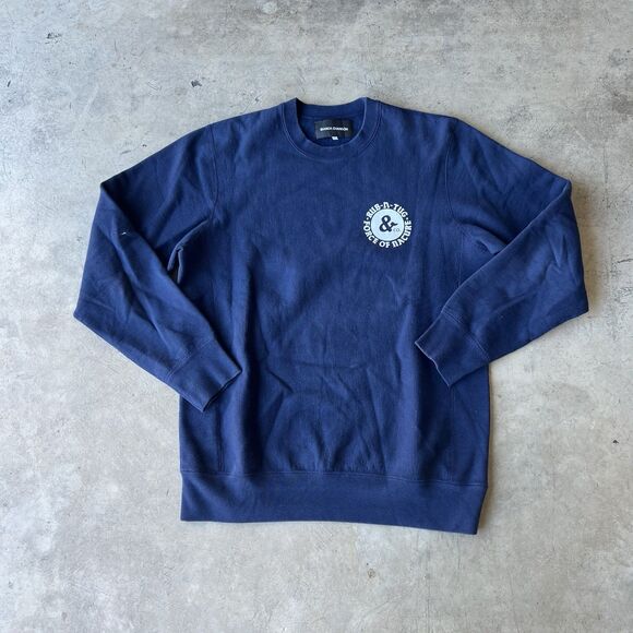 Bianca Chandon Navy Crewneck Womens size L Large Rare - Picture 1 of 2